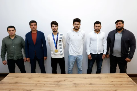 Milli Paralimpiya Komitəsində parataekvondoçularla görüş keçirilib - FOTO