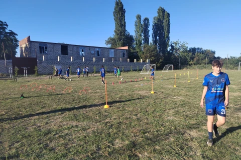 Xaçmazda kənd stadionu təmir edilib - FOTO
