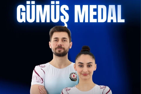 Азербайджанские гимнасты завоевали "серебро" на чемпионате мира в Испании - ФОТО