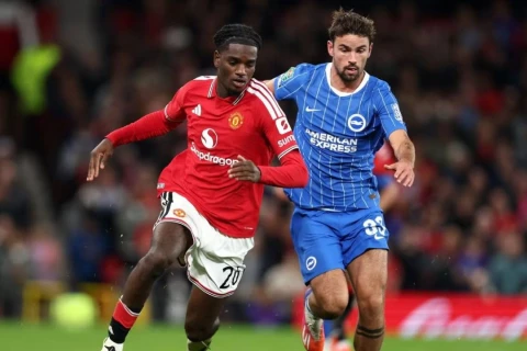 Fabian Hurzeler reacts to Brighton's win over Manchester United