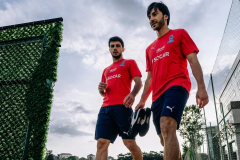 Futbol millimiz Bakıda məşqlərini davam etdirir - FOTO