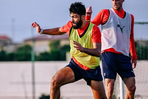 Futbol millimiz Bakıda məşqlərini davam etdirir - FOTO