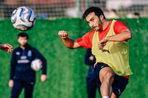 Futbol millimiz Bakıda məşqlərini davam etdirir - FOTO
