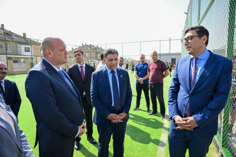 Qaradağda “Puta” idman zalı və minifutbol meydançası açıldı - FOTO
