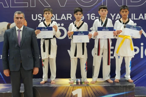 Taekvondo üzrə uşaqlar arasında ölkə birinciliyinə yekun vurulub