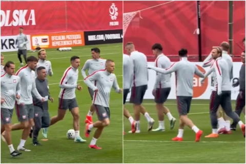 “Sabah”ın futbolçusu ilə Levandovskinin məşqdə səmimi görüntüləri - VİDEO