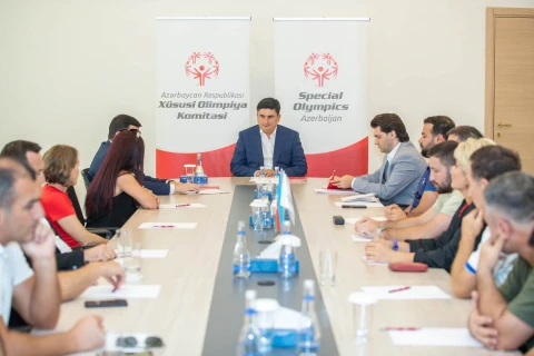 Azərbaycan Respublikası Xüsusi Olimpiya Komitəsində məşqçilərlə görüş keçirilib - FOTO
