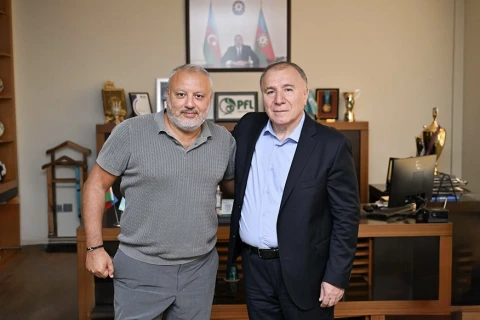 İsgəndər Cavadov Peşəkar Futbol Liqasının qonağı olub