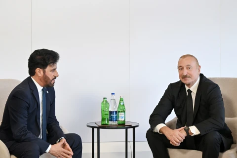 Ильхам Алиев встретился с президентом ФИА Мохаммедом Бен Сулайемом