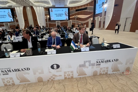Şavkat Mirziyoyev FIDE prezident seçkilərinin iştirakçılarını salamlayıb - İDMAN.BİZ SƏMƏRQƏNDDƏN - YENİLƏNİB + FOTO