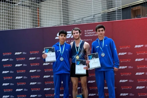 Gimnastlarımız Slovakiyadakı beynəlxalq turnirdə yeddi medal qazanıblar - FOTO
