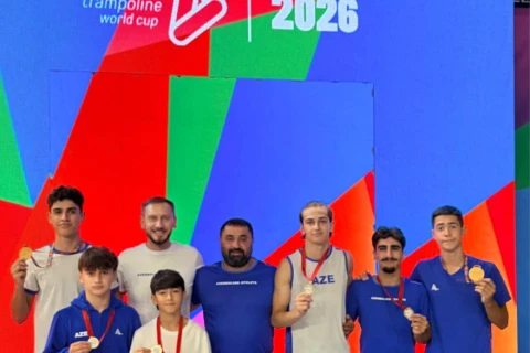Gimnastlarımız İtaliyada beş qızıl, bir gümüş medal qazanıblar - FOTO
