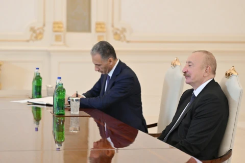 Prezident İlham Əliyev Beynəlxalq Cüdo Federasiyasının prezidentini qəbul edib - FOTO