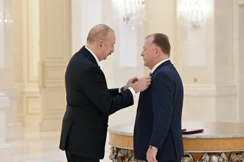Prezident İlham Əliyev Beynəlxalq Cüdo Federasiyasının prezidentini qəbul edib - FOTO