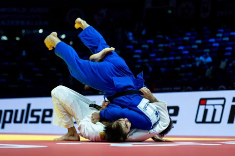 Cüdo üzrə olimpiya çempionumuz Zelim Kotsoyev dünya çempionatının 1/8 finalında - YENİLƏNİR + FOTO/VİDEO
