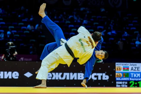 Olympic champion Zelim Kotsoyev begins World Judo Championships campaign in Baku