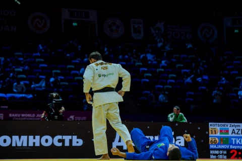 Olympic champion Zelim Kotsoyev begins World Judo Championships campaign in Baku