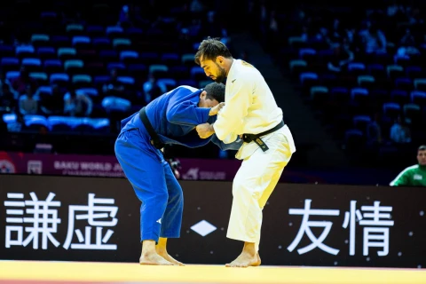 Olympic champion Zelim Kotsoyev begins World Judo Championships campaign in Baku