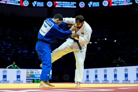 Olympic champion Zelim Kotsoyev begins World Judo Championships campaign in Baku