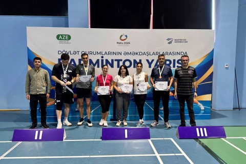 Dövlət qurumlarının əməkdaşları arasında badminton yarışı keçirilib - FOTO