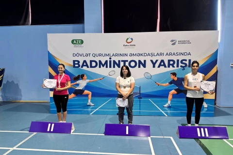Dövlət qurumlarının əməkdaşları arasında badminton yarışı keçirilib - FOTO