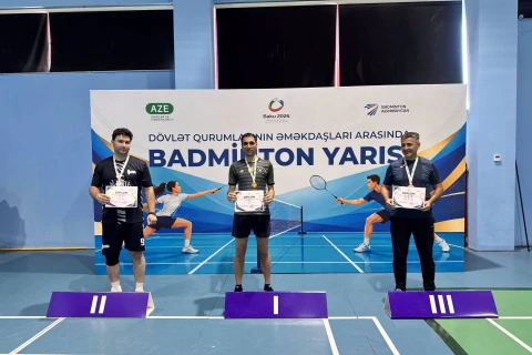 Dövlət qurumlarının əməkdaşları arasında badminton yarışı keçirilib - FOTO