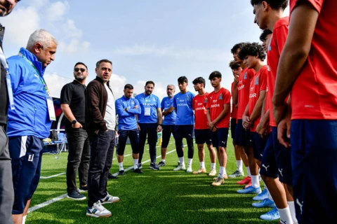Futbol üzrə U-16 millimiz Hövsan Yarış Kompleksində ilk məşqinə çıxıb - FOTO
