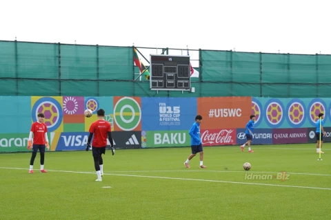 Bakıda keçiriləcək U-15 dünya çempionatı və festivalından əvvəl Azərbaycan yığmasının açıq məşqi olub - FOTO