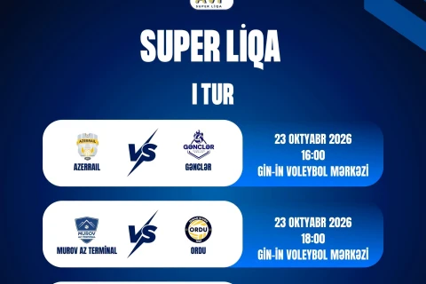 Kişi voleybolçuların Super Liqasında yeni mövsüm başlayır