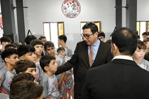 Lökbatanda yeni idman zalı açıldı - Fərid Qayıbov mərasimdə iştirak etdi
