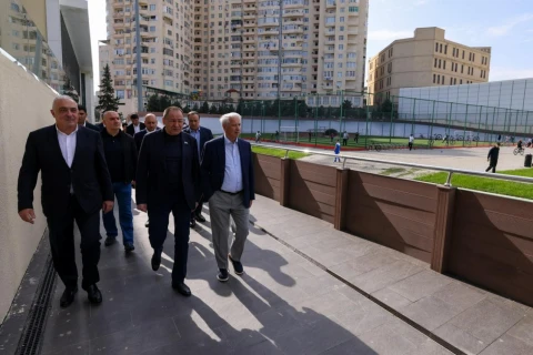 Azərbaycan və Özbəkistanın idman nazirləri Respublika Velotrekində olublar - FOTO