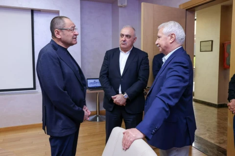 Azərbaycan və Özbəkistanın idman nazirləri Respublika Velotrekində olublar - FOTO