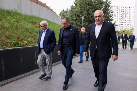 Azərbaycan və Özbəkistanın idman nazirləri Respublika Velotrekində olublar - FOTO