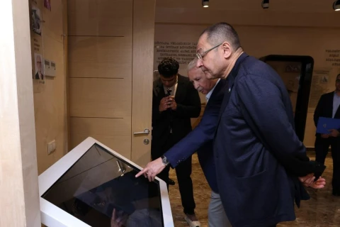 Azərbaycan və Özbəkistanın idman nazirləri Respublika Velotrekində olublar - FOTO