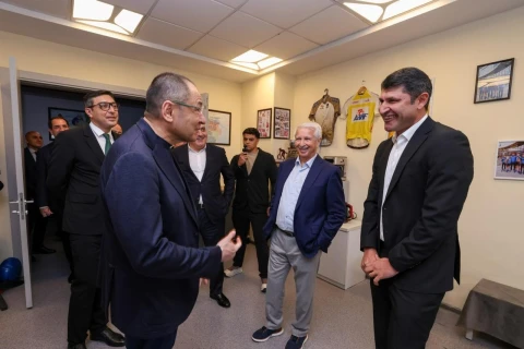 Azərbaycan və Özbəkistanın idman nazirləri Respublika Velotrekində olublar - FOTO
