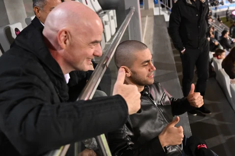 FIFA prezidenti “Sabah” - “Qarabağ” matçından paylaşım edib - FOTO