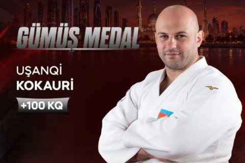 Uşanqi Kokauri Əbu-Dabi Böyük Dəbilqəsində gümüş medal qazandı